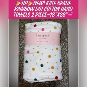 🎉HP🎉New! Kate Spade Rainbow Dot Cotton Hand Towels 2 Piece-18”x28”💕
